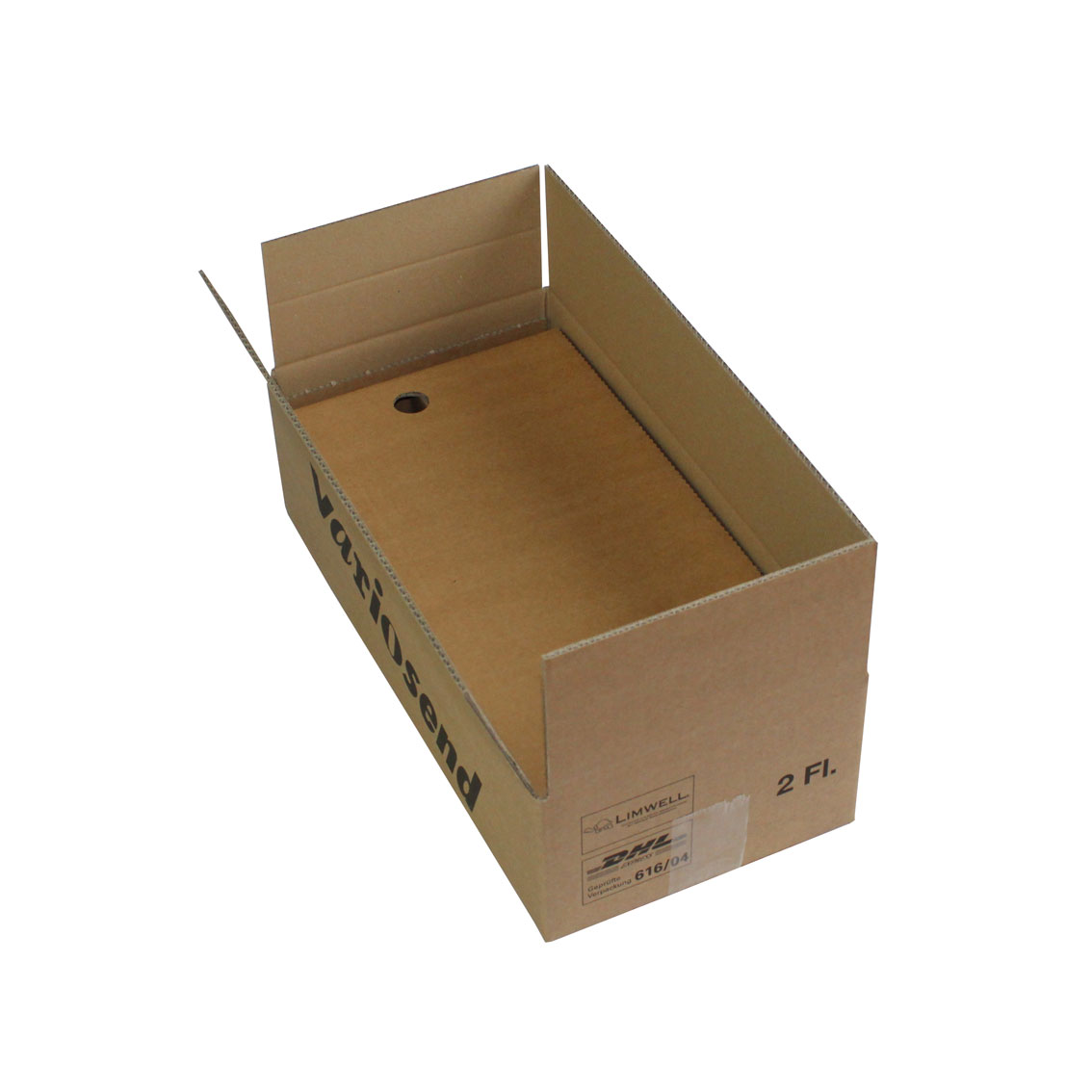 variosend® 2er Umkarton für 2 Flaschen PTZ-geprüft (418x200x115 mm) ohne Einlagen