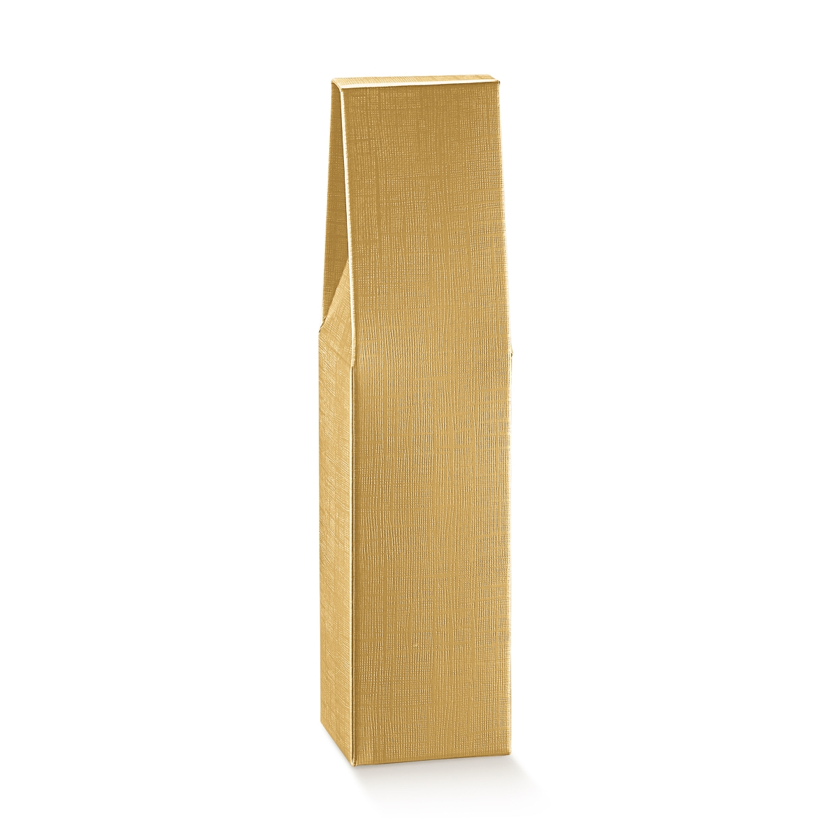 Flaschenkarton für 1 Flasche stehend goldfarben (90x90x370 mm)