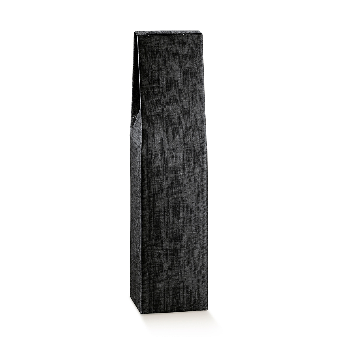 Flaschenkarton für 1 Flasche stehend schwarz (90x90x370 mm)